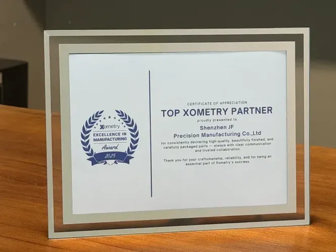 JF Precision Top Xometry Partner Award 2025